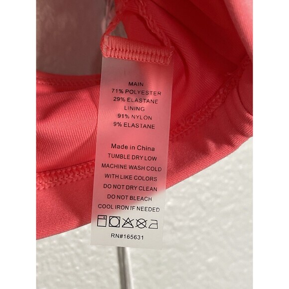 NWT Calme by Johnny Was Sz M Endurance Cross Back Sports Bra Coral Padded Yoga - Picture 7 of 10